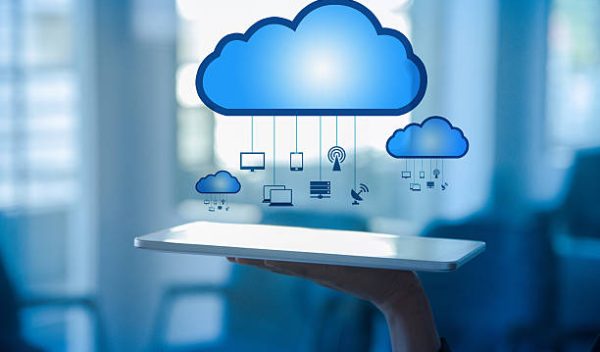 hand touching visual screen